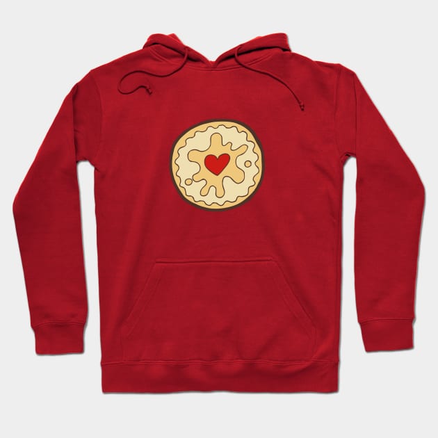 Jammy Dodger British Biscuit Hoodie by evannave